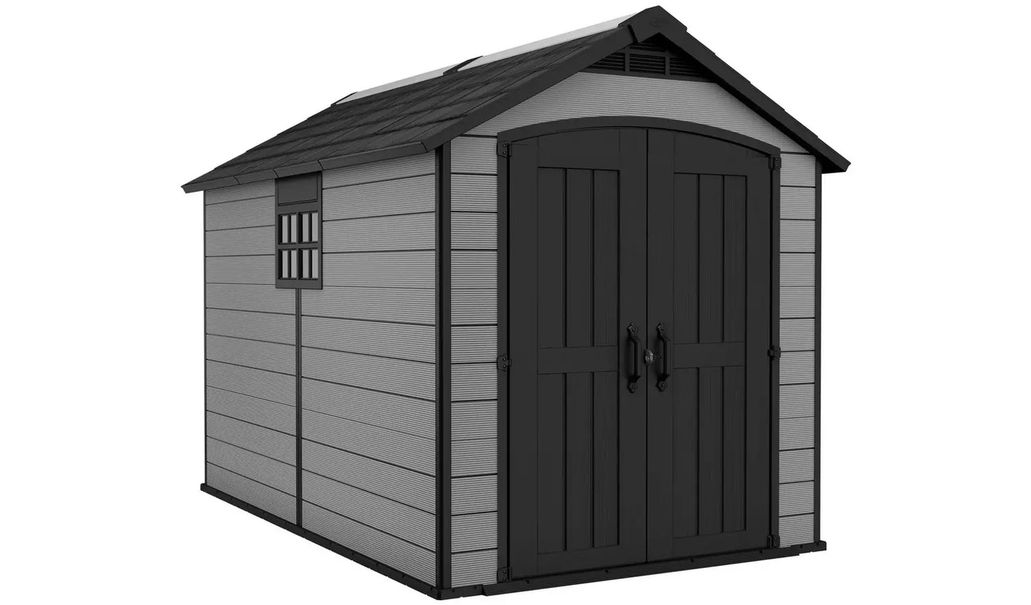 Keter Premier Plastic Garden Shed 7.5 x 11ft - Grey