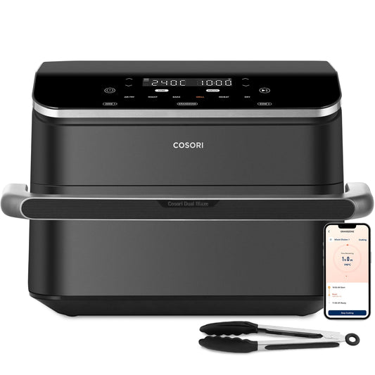 COSORI Dual Air Fryer TwinFry, 10L Flexible Capacity, Single & Double Zone Convertible, 4 Fast Heaters