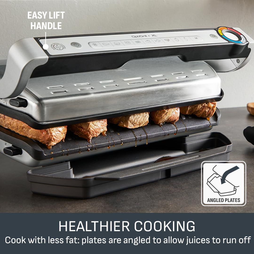 Tefal GC722D40 Optigrill Plus X-Large Grill with 9 Automatic Settings and Cooking Sensor